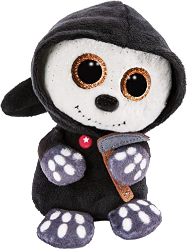 NICI Glubschis: L'Originale – Glubschis Sanito Il Tristo Mietitore di Halloween 25 cm – Mortesecca di Peluche con Grandi Occhi Scintillanti – Soffice Pupazzo Imbottito