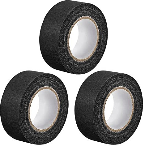 sourcing map 20m x 25mm Krepppapier Klebeband Schwarz, 3 Rollen Universal Maler Kreppband Selbstklebend Malerkrepp Abklebeband für Malerarbeiten Dekoration zum Streichen Lackieren Renovieren