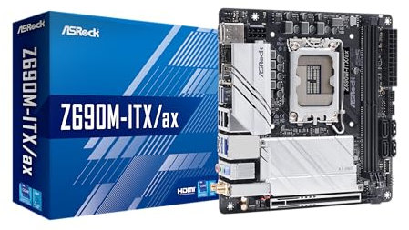 ASRock Z690M-ITX/AX Motherboard (Mini-ITX, LGA1700-Sockel, Z690) Schwarz