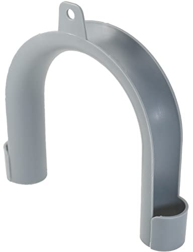 LRMYS U-Shaped Drain Outlet Hose Hook, Plastic U-Bend Hangle Pipe Supports for 20-26mm Plumbing Pipe, Ideal for w/Hose Pipe Home Domestic Appliances Washing Machine Dishwasher, Gray 1 Pack