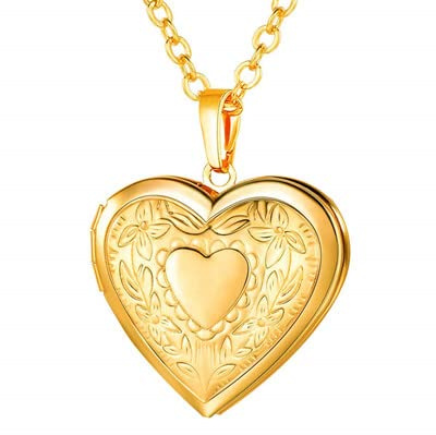 Cupimatch Collana Cuore Personalizzabile con Foto/Testo, Ciondolo Cornice per Foto Apribile Gioielli alla Moda, San Valentino, Festa della Mamma, Acciaio Inossidabile