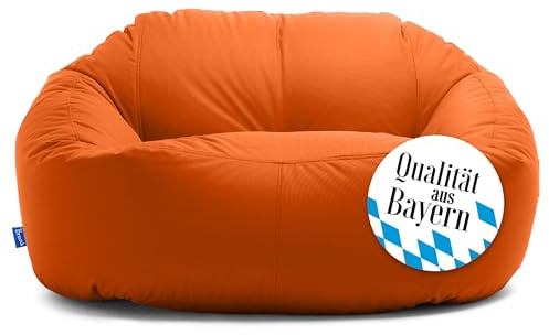 Bruni Lounge sittsäck soffa i orange – inomhus och utomhus XXL sittsäck-lounge, soffa för 1–2 personer