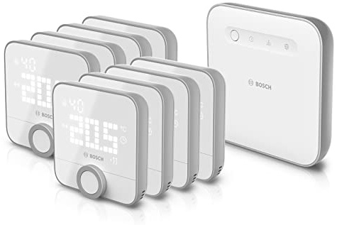 Bosch Smart Home Raumthermostat 230V II für kabelgebundener Heizsysteme, 8er-Set