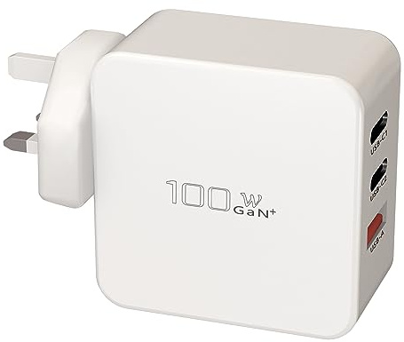 BIUBOTY 100W GaN USB C Charger Plug for Macbook ASUS Huawei Lenovo Samsung | 100W Max Multiport GaN PD USB-C Fast Charger Plug Compatible with Macbook ASUS ROG HP Spectre HUAWEI Matebook Samsung Laptop