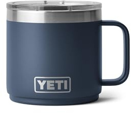 YETI Rambler 14 oz Stackable Mug, Vacuum Insulated, Stainless Steel with MagSlider Lid, Navy