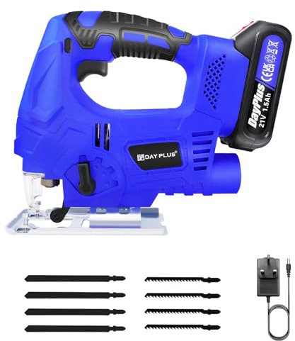 Circular Saw with 1 x 21V 1.5Ah Battery, 3000RPM Professional Circular Saw, 45° Cutting Angle and 55mm Max Cutting Depth, Power Tools Saw, Blade 135mm