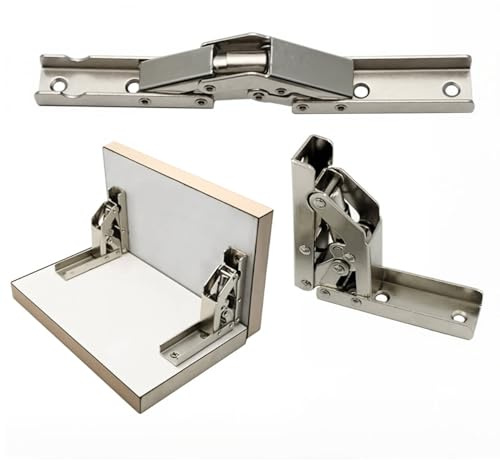 Lot de 2 charnières de porte pliante à 90 degrés, support caché, support de table, pièces de meubles