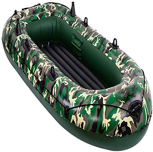 WolFum Großes Touring-Kajak, Schlauchboot, Rafting, Angeln, Beiboot, Tender, Schlauchboot, Serie, Pontonboot, 2/3/4-Personen-PVC-Kanuboot-Set mit Paddeln und Luftpumpe für Wassersportspaß