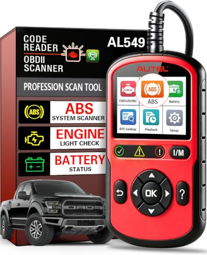 Autel OBD2 Scanner AutoLink AL549: 2024 Lecteur de Code de vérification du Moteur ABS Outil de Diagnostic, Test Universel de Batterie et d'alternateur de Voiture, Version améliorée de l'outil de
