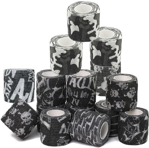 Yueser Sammanhängande bandage, 15 rullar självhäftande bandage elastiskt självhäftande bandage lappverk crossfit hjälpmedel andningsbart husdjurstejp för handleder ankel husdjur 5 cm x 4,5 m