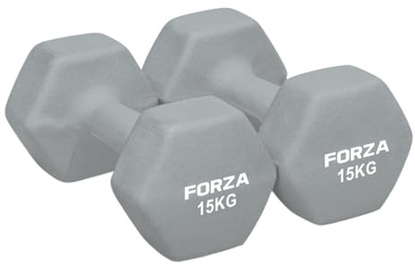 METIS Neopren Hex Hanteln Set - Verschiedene Größe | 0,5kg -16kg | Kurzhanteln zu Hause (15kg)