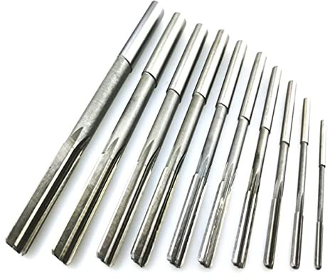 MIFANI Reibahlen 10 Stück HSS H7 3 mm-12 mm gerader Schaft Maschinenreibahle Fräser-Set, hohe Zähigkeit, Industriewerkzeuge, langlebig
