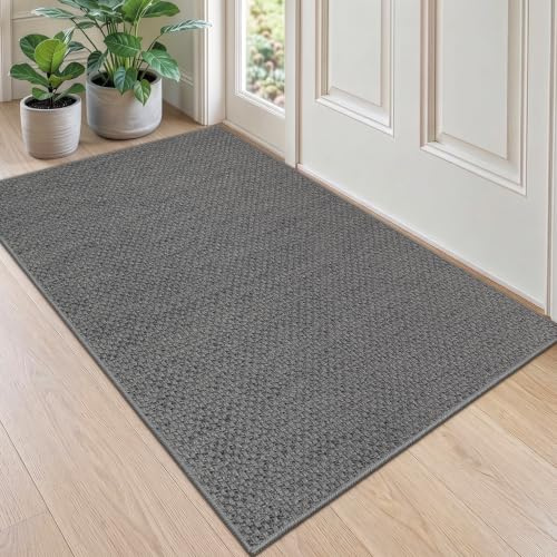 DEXI Dörrmatta Inomhus 90 x 140 cm, Grå | Polyestermaterial, halkfri, smutsavvisande, låg profil, för entré, hall och veranda