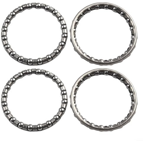 4Pcs Bike Headset Bearings Ball Bearing Steel 1-1/8 Headset Caged Ball Bearing Race Mountain Bike Bearing Cycling Headset Bearing Replacement
