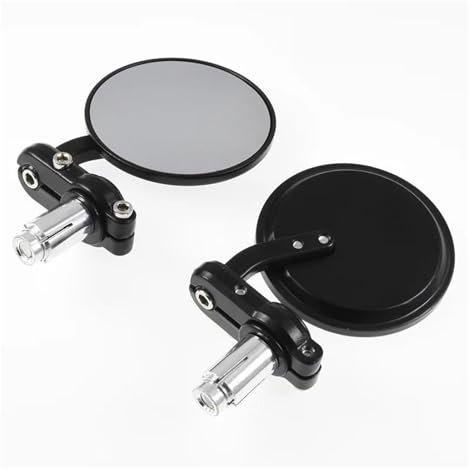 Motorrad Lenkerendenspiegel Universal Motorrad Bike Modifizierte Retro Klapp Motorrad Rückspiegel Schwarz Blank 22mm Lenker Rückspiegel Motorrad Rückspiegel