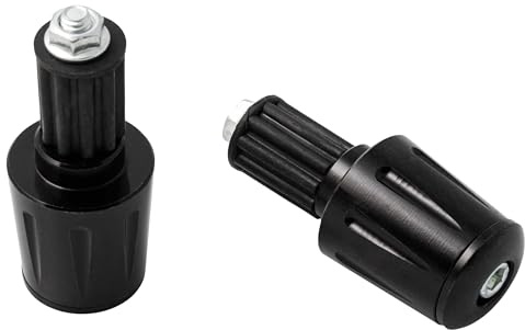 Contrappesi Manubrio Moto da 18mm a 22mm Universale Moto Scooter Nero