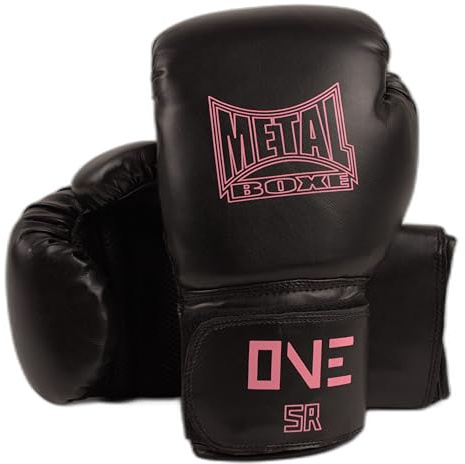 METAL BOXE - boxningshandskar en svart/junior rosa