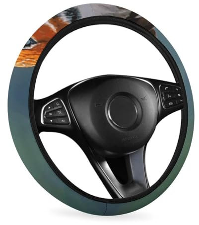 Jagd fliegende wilde Auto-Lenkradabdeckung, rutschfest, atmungsaktiv, Autozubehör, universelle Passform für die meisten Autos, 38,1 cm (15 Zoll)