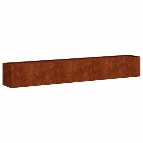 vidaXL Jardinera oxidada 280x40x40 cm Acero corten, macetero, Soporte para Plantas, lecho Elevado, Soporte para jardineras, Bandeja para Plantas