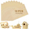 NOPKESV 12 Pezzi Fogli di Balsa, Foglio di Compensato, Tavole Modello in Legno, Tavola di Tiglio, per Artigianato, Fai Da Te, Pittura, Decorazioni, Pannelli Compensato, Laser per Legno (10x15x0.2cm)