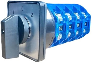 CTCOIJRN Interruptor de Leva rotatorio automático de conmutación eléctrica de Voltaje CC LW26-125/4 de Cuatro Polos, contactos de Punta Plateada de 125 A