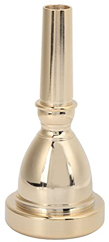 Horn-Mundstück Mundstück Langlebig Kupfer Musikinstrument Werkzeug für Bass-Tuba-Kee-resistente Lange Lebensdauer für die Meisten Bass-Tuba-Spieler Geeignet (GOLD)