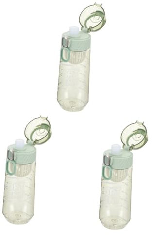 Toyvian 5 Pezzi coppa sportiva portatile bottiglia tumbler bottiglia gigante borraccia sportiva pieghevole con sacchetto bottiglie d'acqua PC Verde chiaro Riutilizzabile
