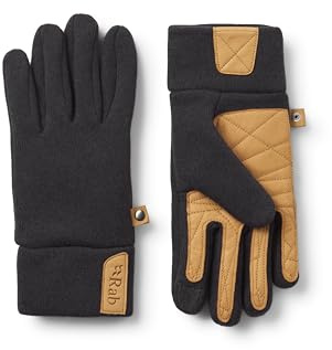 Rab Ridge Gloves - Weather-Resistant Touchscreen Gloves for Hiking & Trekking - Ebony - Medium