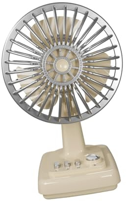 Gralara Mini Portable Desk Fan with Retro Design, Ideal for Home, Summer Or Outdoor Use, white