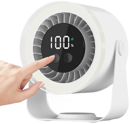 Genérico Ventilador De Mesa - Ventilador Silencioso De 10 Velocidades,Circulador USB Recargable Eficiente Para Estudiante Adulto Oficina Trabajo Acampada Viajes