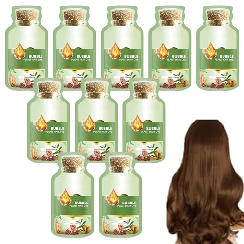 Cream Natural Plant Hair Dye,2025 New Botanical Bubble Hair Dye,Lazy Bubble Dye for Women Men (Chestnut Brown)