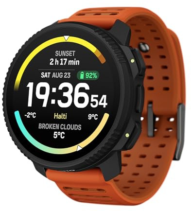 SUUNTO Vertical 2 GPS-sportklocka, ljusstark 1,5-tums AMOLED-pekskärm, LED-ficklampa, 20 dagars batteritid, offlinekartor, träningsstatistik och återhämtningsinsikter, dubbel GNSS, 115+ sportlägen