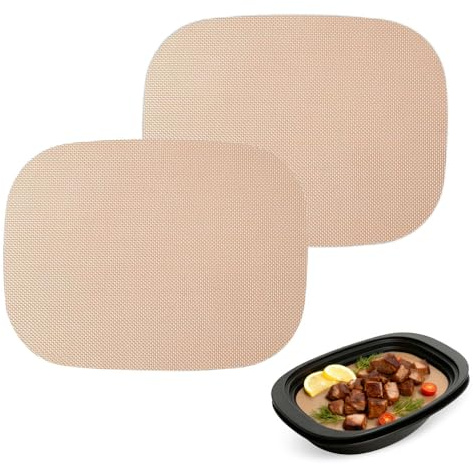 Weciau 2 Stück Permanent Dauerbackfolie für Thermomix TM7 Varoma, Backpapier Wiederverwendbar, Antihaft Backmatte & Hitzebeständig bis 250 °C, Thermomix tm7 Zubehör