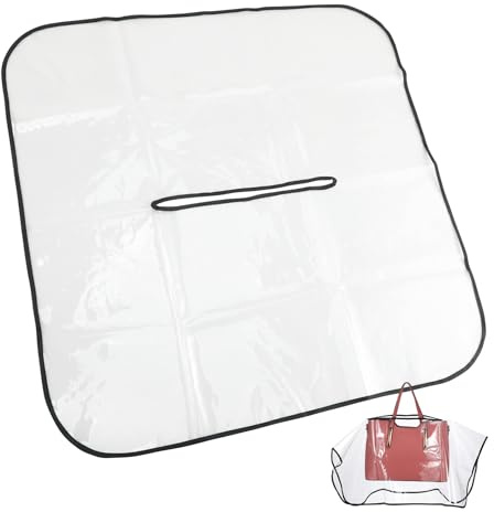 Homoyoyo Housse de Pluie Imperméable pour Paquet à Main, Couverture Transparente en Eva 70x70 Cm Bordure Renforcée, Légère et Portable, pour Camping, Randonnée et Activités de Plein Air