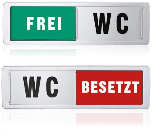 qingmeng Frei Besetzt Schilder, Besetzt Schild Toilette Toilettenschild WC Schild Selbstklebend Türschild Frei Besetzt Schilder für Toilettentür 17.8 x 5cm