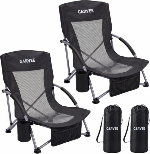 Chaise De Plage Pliante Robuste Et Légère, Haut en Maille Ultralége 2pack