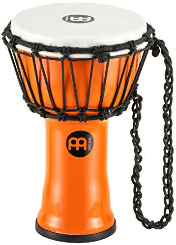 Meinl Percussion JRD Djembe Musikinstrument - Sehr kleine Handtrommel - Reiseinstrument - Durchmesser 7 Zoll - Kunststoff, Orange (JRD-O)