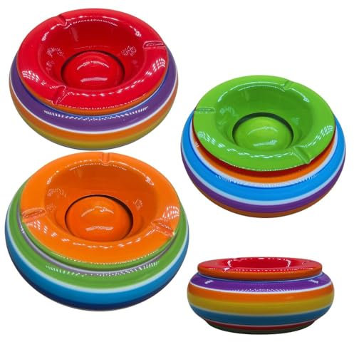 Riya Shop XXL – Cenicero (Stripe Mesa achenbecher Cenicero Tapa Rayas Porcelana