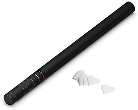 Magic FX Handbetriebene Konfettikanone PRO 80cm Herzen - Weiß