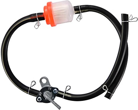 WOOSTAR Gas Kraftstofffilter Schlauchleitung Schalter Ersatz für 50ccm 110ccm 125ccm 150ccm 250ccm Chinesisch ATV 4 Wheeler Roller Rot
