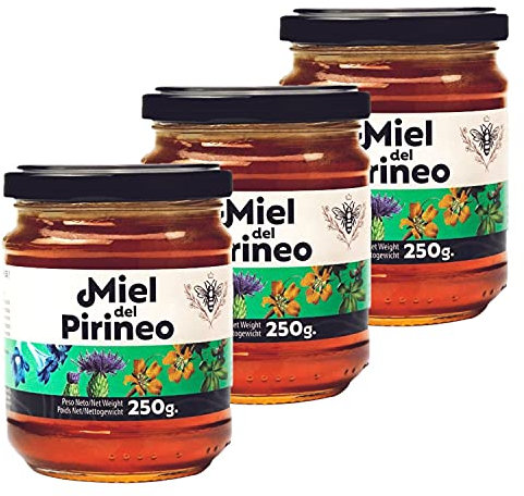 Lot 3x Miel de montagne des Pyrénées - pot 250g