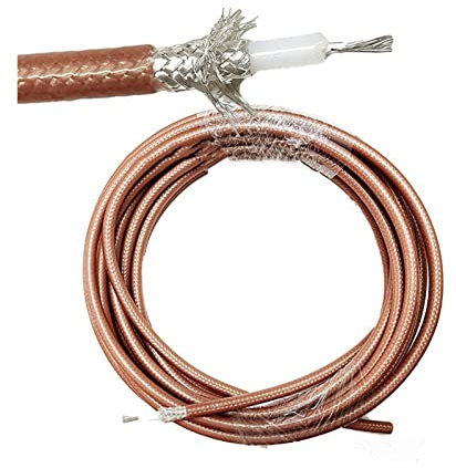 LIANGMEI Qingqing Store 10m RG400. Treccia in Rame Doppia schermata RF. Cavo coassiale con connettore Cavo coassiale RG-400. Cable 50ohm 50cm 1m 2m 3m 5m 15m 20m (Color : 5m)
