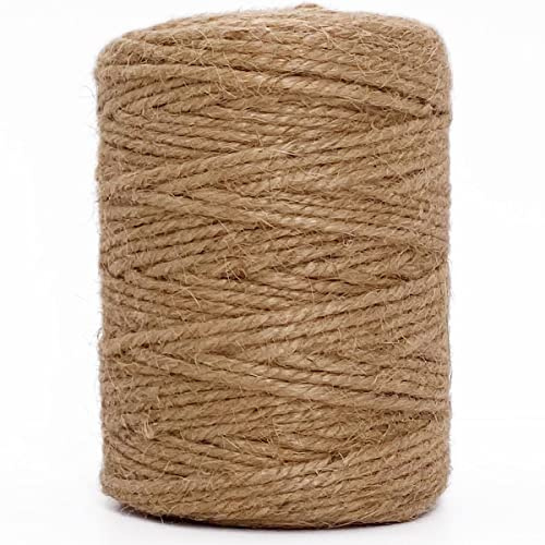 Leecogo 3mm Jute Twine 656 Feet Heavy Duty and Durable Brown Twine for Crafting, Gardening, and DIY Projects