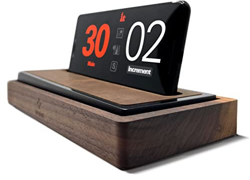 Tempest Deluxe Chess Clock: Schachuhr fur Schach, Backgammon, Go und Scrabble Clock in Solid Black Walnut, gebündelt mit kostenloser iOS/Android-App (funktioniert mit Ihrem eigenen Telefon).