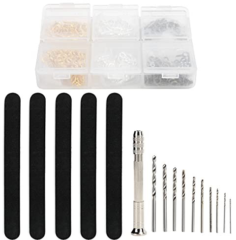 Shanrya Schraubenaugenstift-Set, praktisches, stabiles, zuverlässiges Schmuck-Handbohrer-Set zum Lochen für Polieren