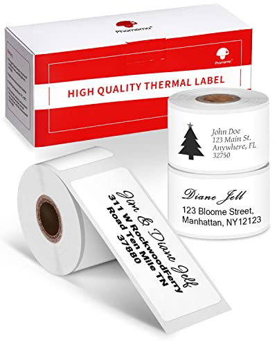 Phomemo Self-Adhesive Label for Phomemo M120 M220 | M110 M200 M221 M250 M150 Label Maker Printer,Thermal Stickers Paper for Cable, 3 Roll Labels (25x67mm) 130 Labels/Roll