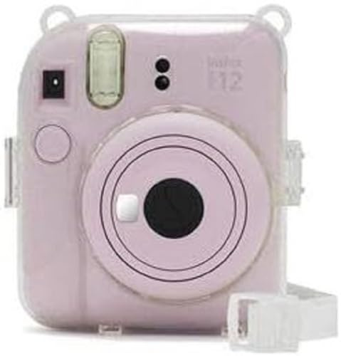 instax mini 12 CLEAR kamerafodral med axelrem