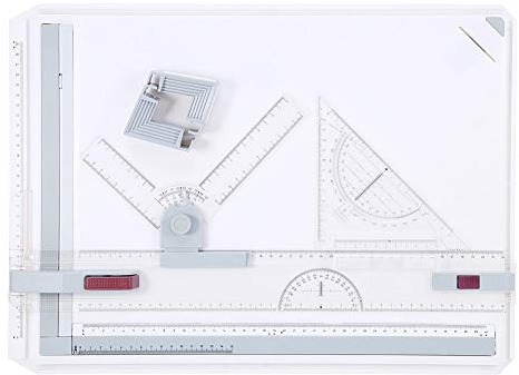 A3 Zeichenbrett Tischunterlage mit paralleler Führung und verstellbarem Winkelmesser für technisches Zeichnen Architektur und Ingenieurwesen