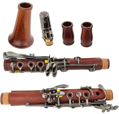 Klarinette Instrument Klarinette Mit 17 Tasten, Bb-Klarinette, Röhrenkorpus Aus Palisander, Schwarz Vernickelte Tasten, Klarinette Mit Tragetasche