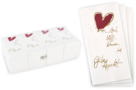 250x Hypafol „Herzlich Willkommen“ Papier-Servietten | Tissue-Servietten in 33x33cm | Tafelservietten mit Motiv | zwei Lagen Zellstoff, 1/8 Falz, Buchfalz (33x33cm, 250, Stück)
